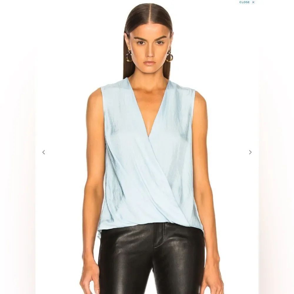 Rag & Bone Victor Women's Silk Blouse in Sky Blue XS
